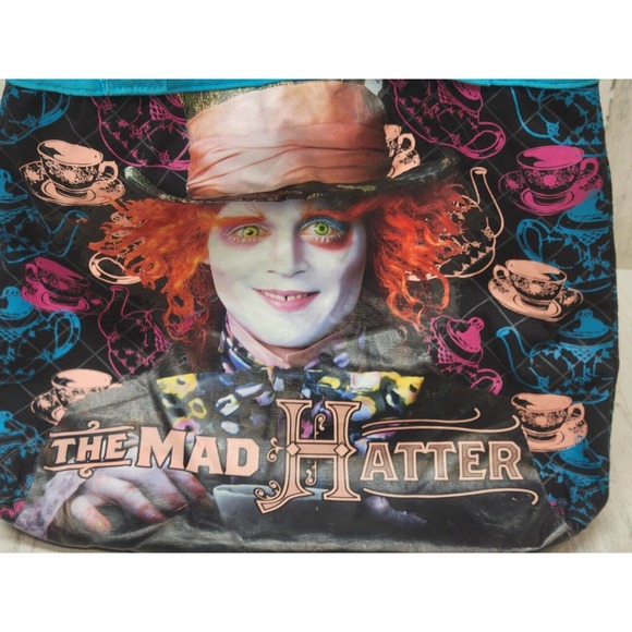 Disney Mad Hatter Tote Bag Loungefly Johnny Depp Alice In Wonderland - Picture 3 of 10